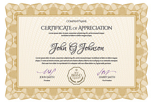 Multipurpose Template Certificate