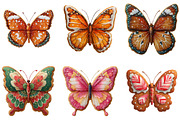 Gingerbread Cookie Butterfly Clipart, an Illustration by DreamArtGraphic (Thumbnail 3 of 5)