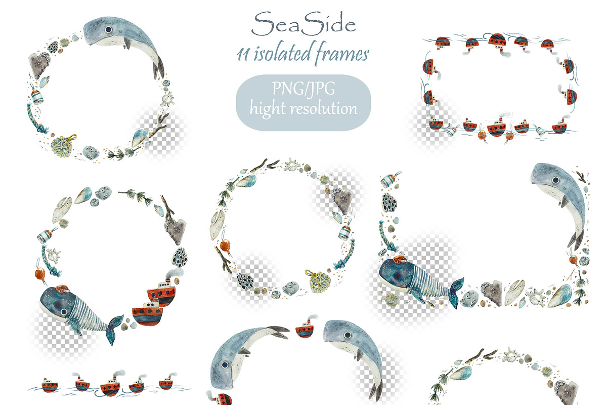 Watercolor SieSide and Whale, an Illustration by Budogoshch (Photo 7 of 8)