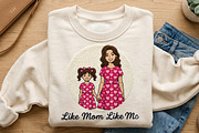 Embroidery Mother Daughter PNG Desig, an Illustration by CrexoraLab (Thumbnail 3 of 4)