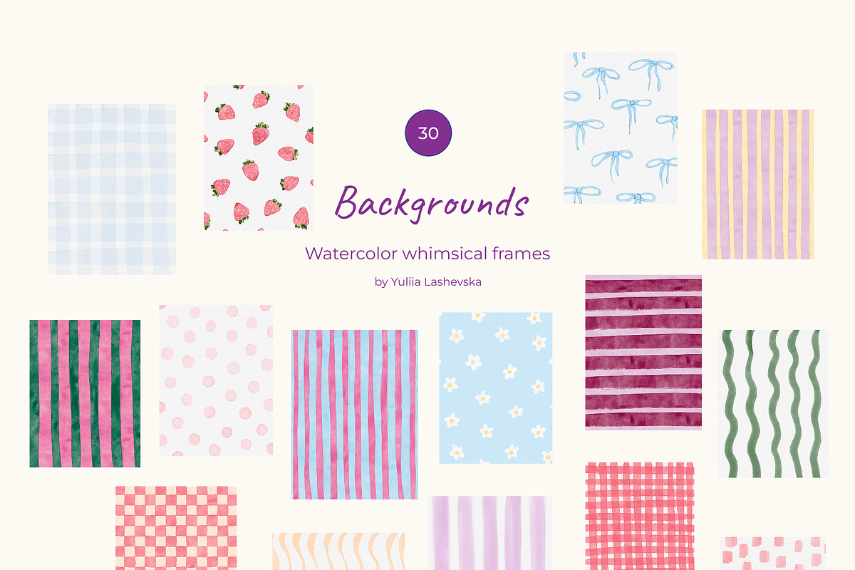 Watercolor whimsical frames, an Object Graphic by Yuliia Lashevska (Photo 6 of 10)