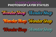50 Misc. Photoshop Layer Style, a Layer Style Add-On by WonderShop (Thumbnail 1 of 4)