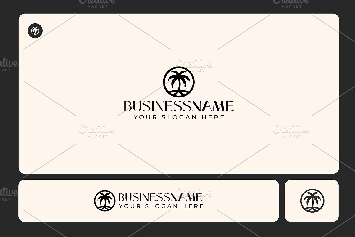 Palm tree logo design template, a Branding & Logo Template by Team_Ultra_Graphics