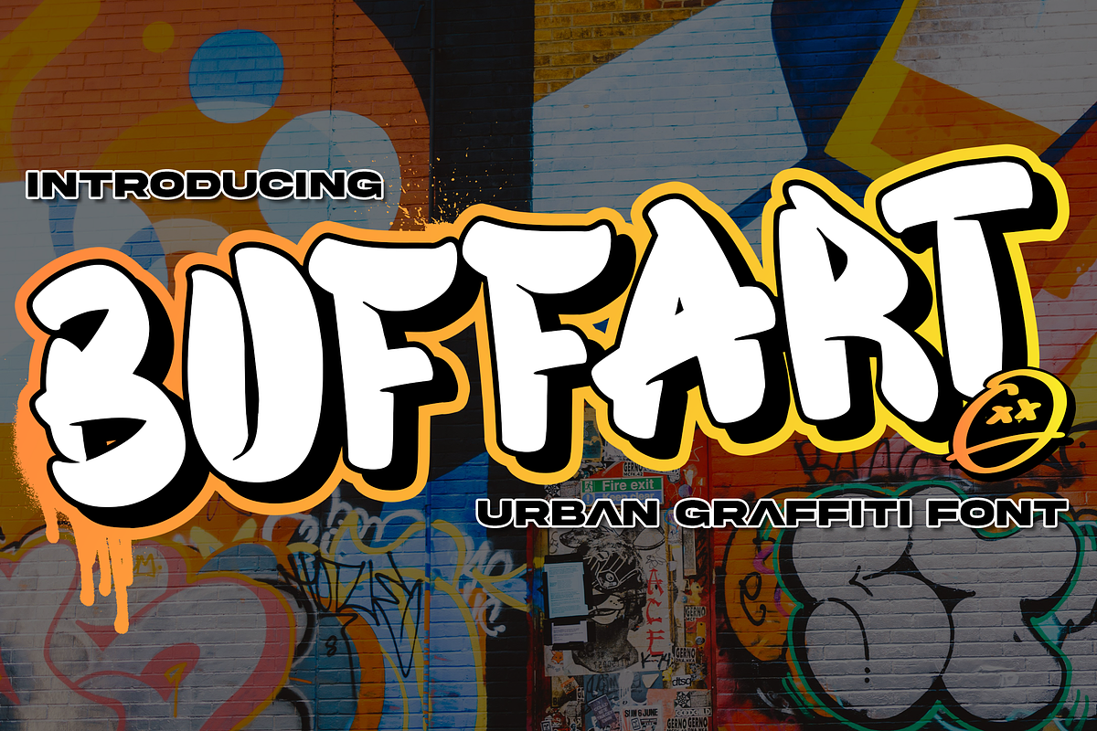 Buffart Urban Graffiti Font, a Serif Font by Graphue (Photo 1 of 9)