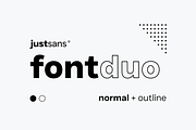 JUST Sans Font Duo — Clean + Outline, a Sans Serif Font by JUST Creative (Thumbnail 1 of 13)