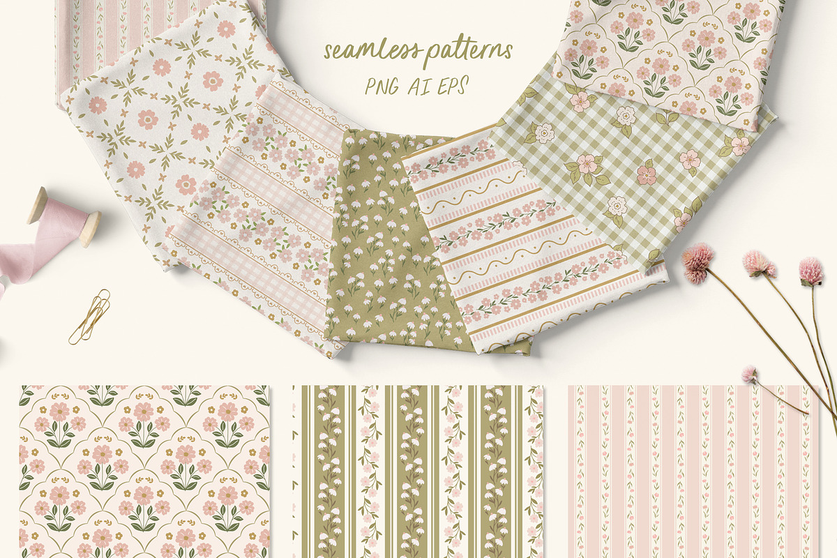 Natural Frames, Backgrounds, Pattern, a Pattern Graphic by Cozy pattern shop (Photo 3 of 12)