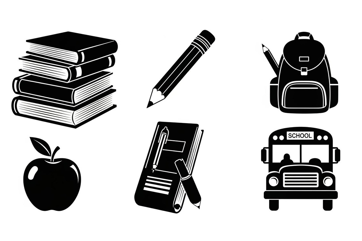 Back To School Silhouette Bundle, an Illustration by Designer_Momina (Photo 24 of 51)