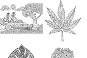 20 Trees and leaves coloring pages, an Illustration by Somjai King (Thumbnail 6 of 6)