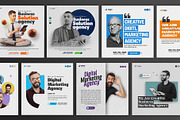 50 Marketing Agency Posts Bundle, a Social Media Template by Saman Osama (Thumbnail 1 of 8)