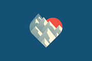 Love Mountains Badge, an Illustration by tetiana.svirska (Thumbnail 1 of 4)