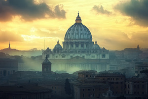 Dramatic sunset illuminates the dome, a Photo by Iftikhar Alam