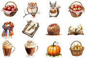 Watercolor September End Clipart, an Illustration by Designworld (Thumbnail 2 of 5)