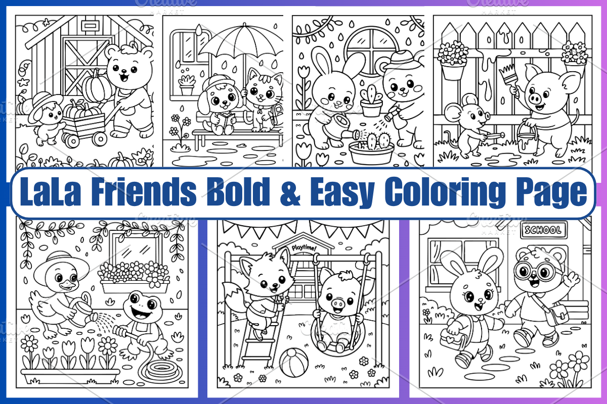 LaLa Friends Coloring Book Vol-02, a Decorative Illustration by Daisy ...