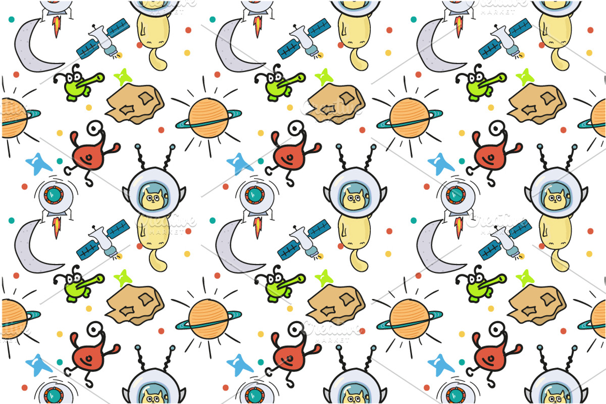 Space - big set +2 patterns, an Animal Illustration by pashigorov (Photo 9 of 9)