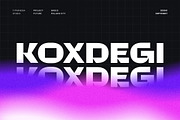 Koxdegi - Modern Futuristic Font, a Sans Serif Font by Typia Nesia (Thumbnail 1 of 11)