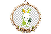Spring Baby Bunny Clipart, an Illustration by DreamArtGraphic (Thumbnail 6 of 8)