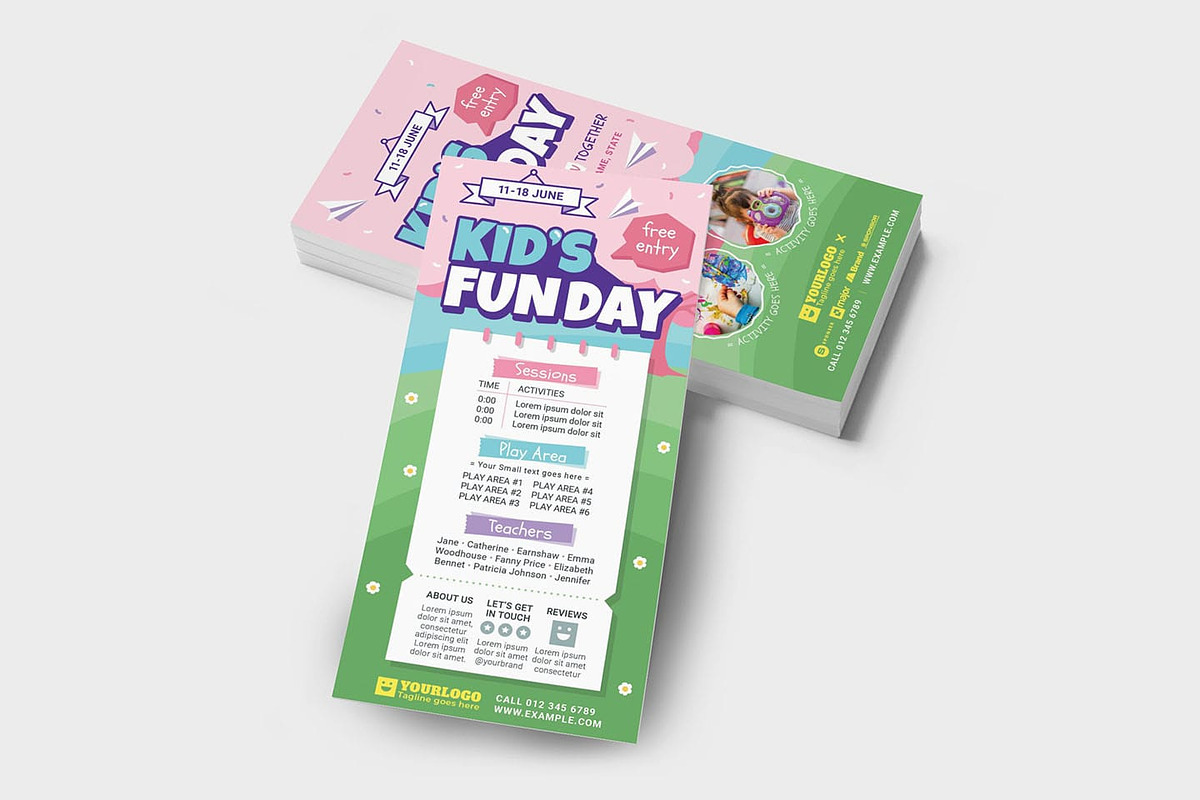 Kid’s Fun Day Flyer Templates, a Flyer Template by BrandPacks (Photo 7 of 8)