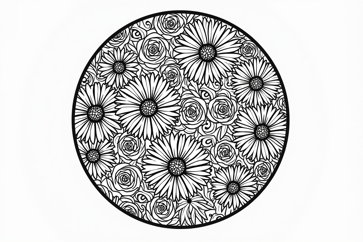 Beautiful Floral Mandala Clipart, an Illustration by hafijul (Photo 6 of 9)