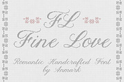 Fine Love Handcrafted Pixel Font, a Script Font by AnMark (Thumbnail 1 of 11)