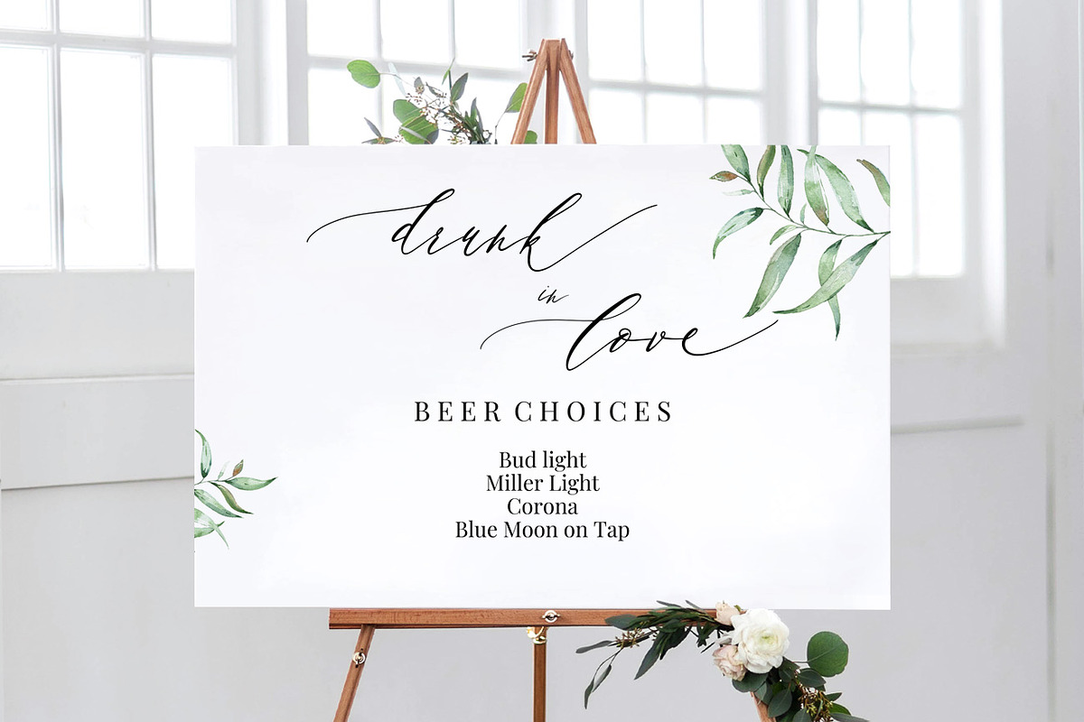 Drunk in Love Sign Template, Aurora, an Invitation Template by Alice Bluefox (Photo 3 of 7)