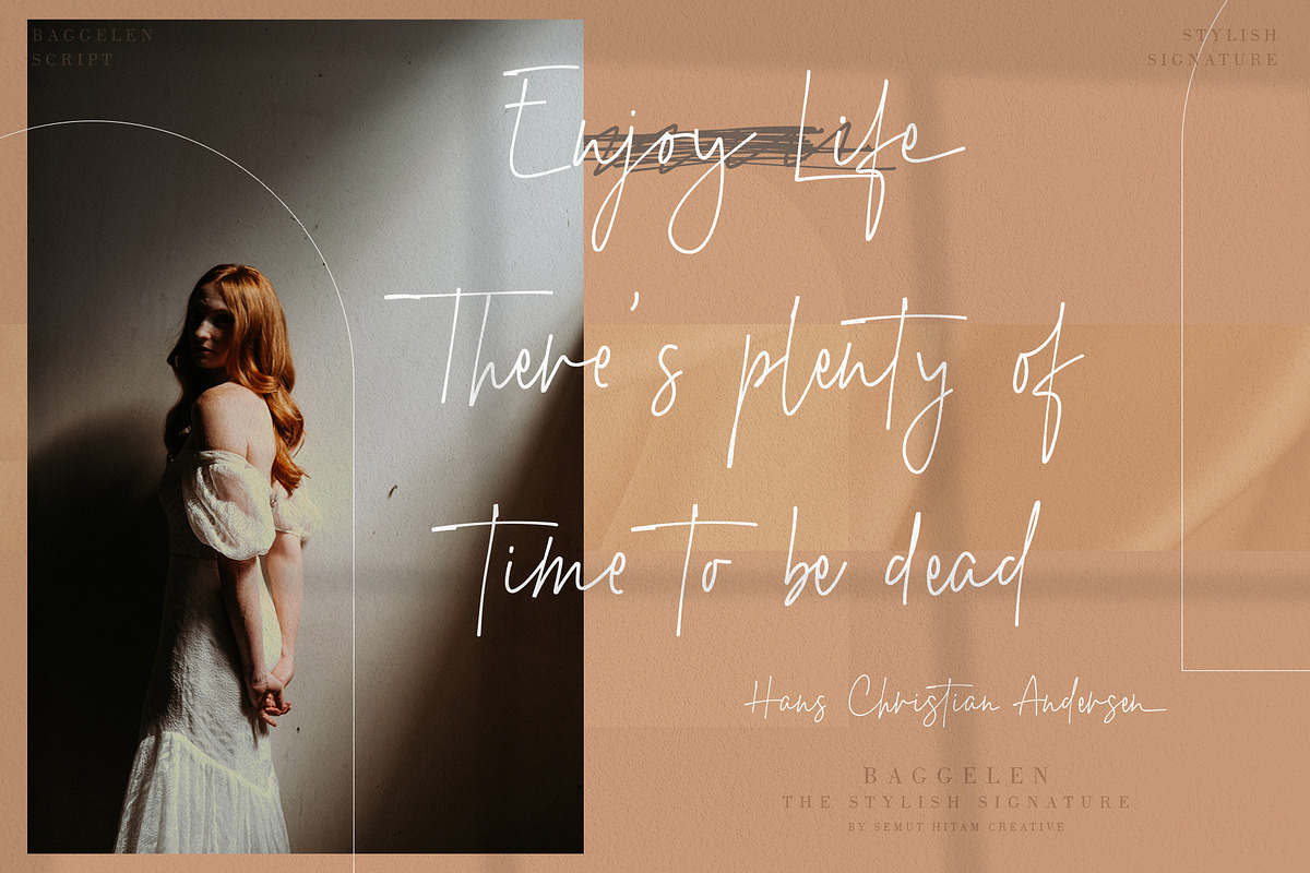 Baggelen - Stylish Signature, a Script Font by SemutHitam Creative (Photo 5 of 10)