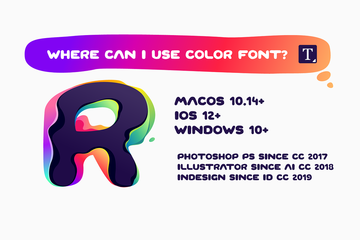 Hologram Shift colorful glitch font, a Sans Serif Font by kaer_shop (Photo 3 of 9)