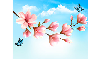 Nature Spring Background. Vector