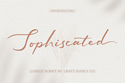 Sophiscated - A Lovely Script Font, a Script Font by Craft Supply Co. (Thumbnail 1 of 10)