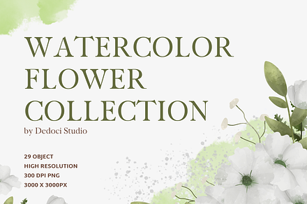 Watercolor Flower Collection