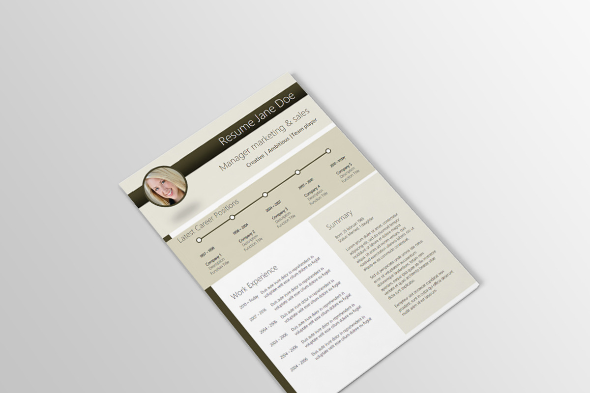Exclusive modern Resume (CV) - gray, a Resume Template by DutchDigitalDesign (Photo 5 of 5)