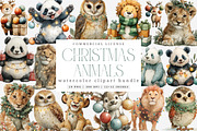 Funny Christmas Animals PNG, an Illustration by SinaCreation (Thumbnail 1 of 7)