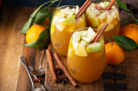 Fall season apple cider sangria, a Food & Drink Photo by farwasser