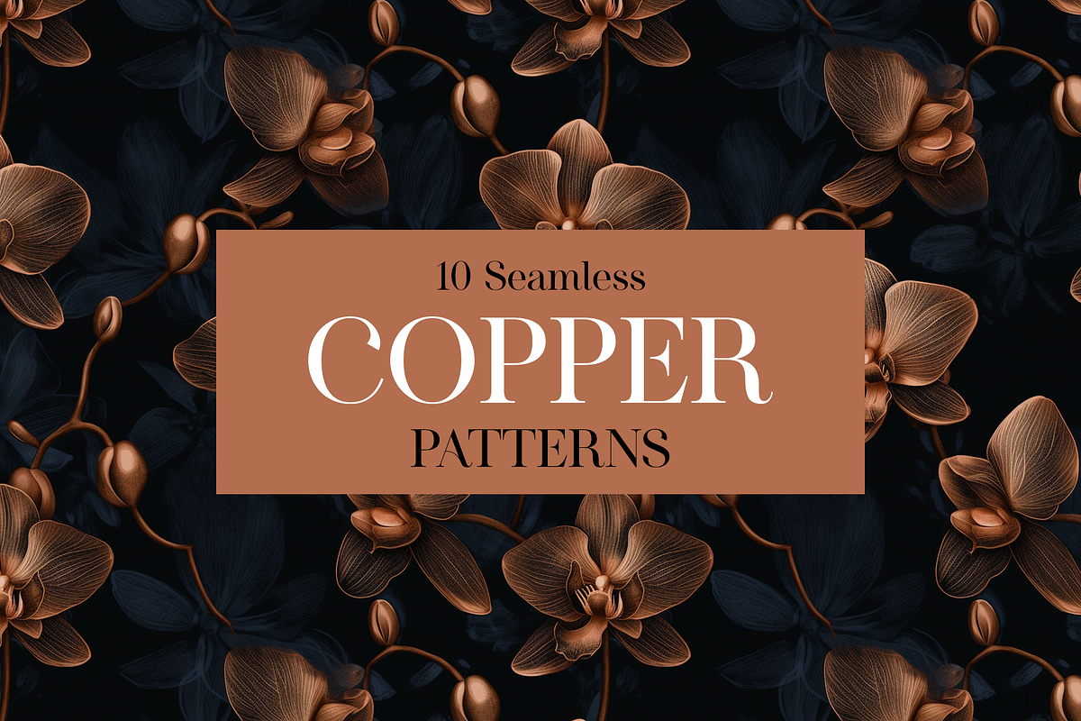 10 Copper Botanica Patterns, a Pattern Graphic by Motifs (Photo 11 of 12)