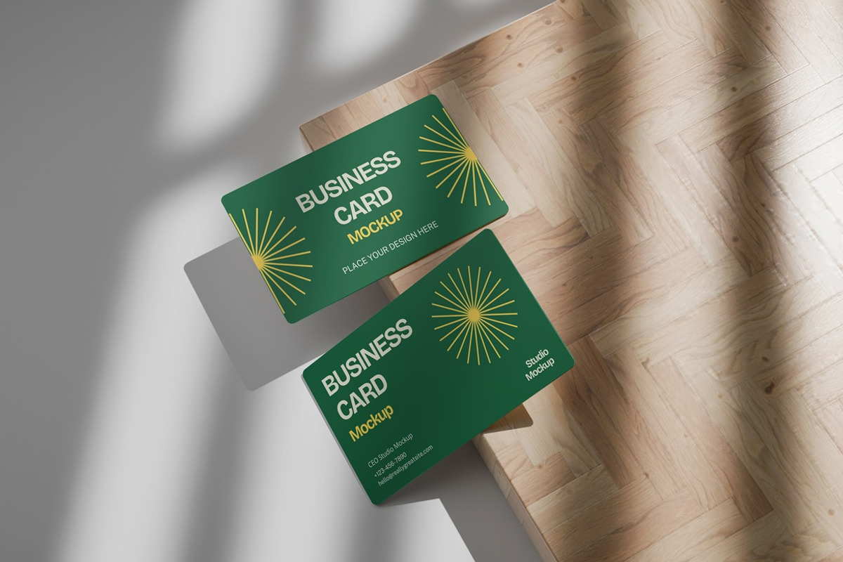 Business Card Mockup, an Advertising Mockup by Graphic Deal (Photo 3 of 8)