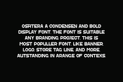 Oshtera - Condensed Font, a Sans Serif Font by Iqsiart Studio (Thumbnail 2 of 7)