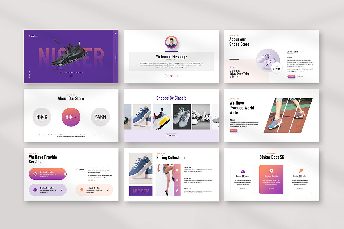 Snikers Shoes Store Presentation, a Presentation Template by KreateTribe (Photo 4 of 4)