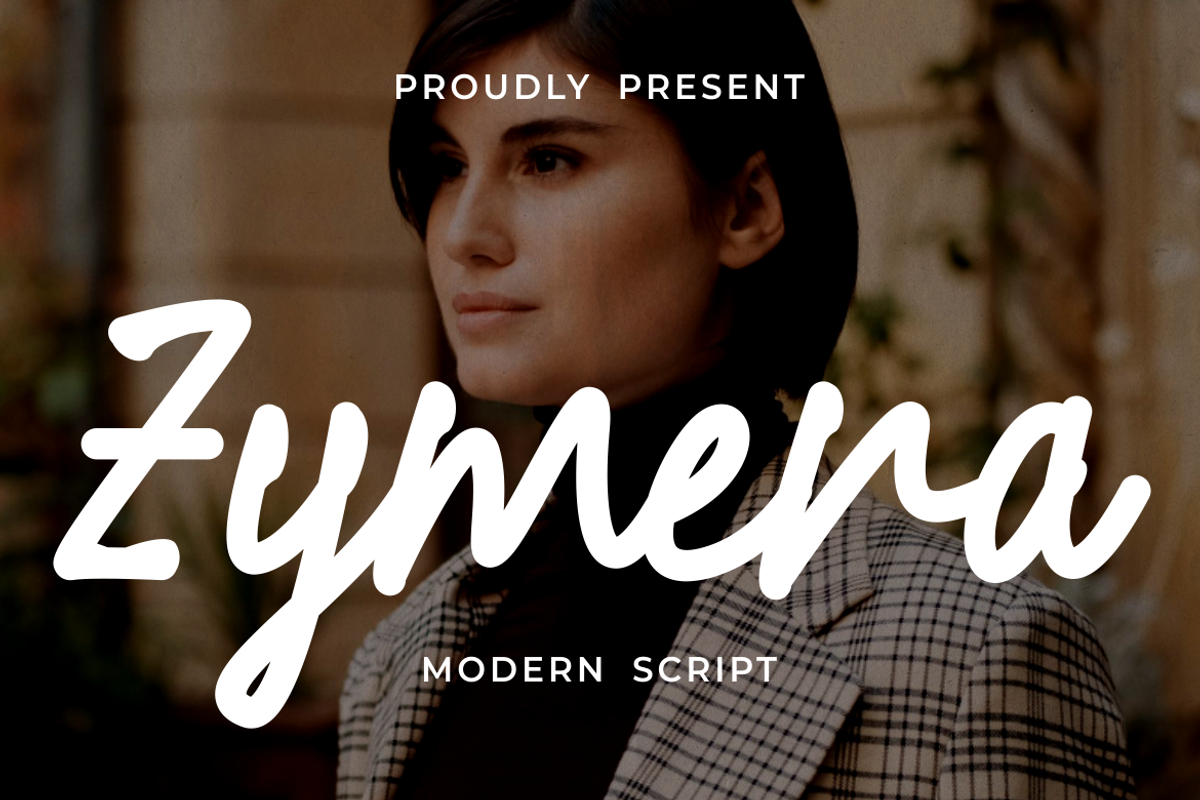 Zymera Modern Script Font, a Script Font by PutraCetol Studio (Photo 1 of 5)