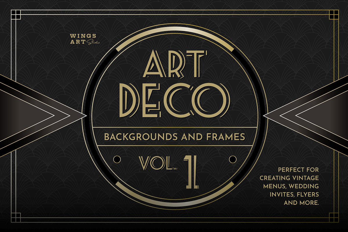 Art Deco Flyer Templates Vol 1, a Decorative Illustration by Wingsart Studio (Photo 1 of 5)