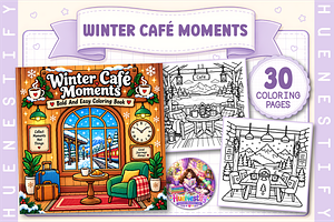 Winter Café Moments Coloring Book