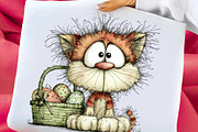 Whimsical Easter Cats Clipart, an Illustration by Libby Wishes (Thumbnail 6 of 8)