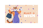 Animals at birthday party set, cards, an Animal Illustration by PaperTrident (Thumbnail 15 of 18)