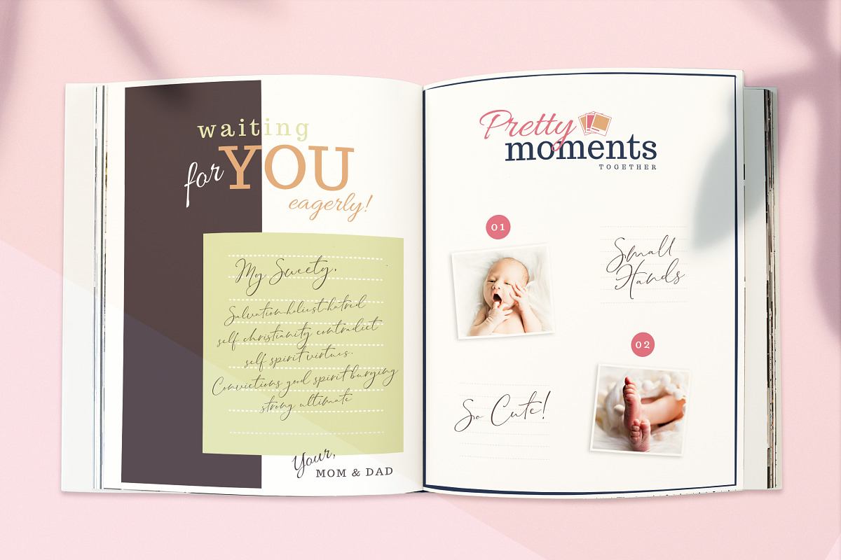 BONJOUR BEBE Pregnancy Journal, a Brochure Template by Typography Prime (Photo 11 of 15)