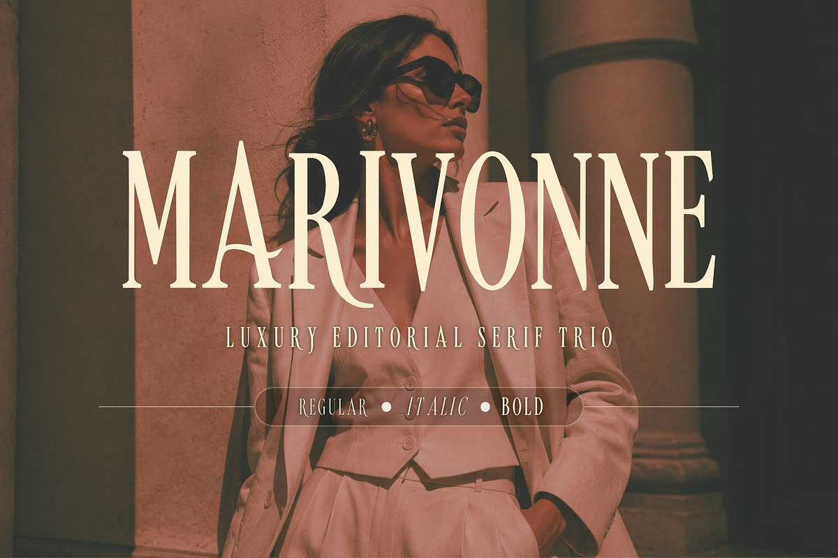 Marivonne Serif Trio, a Serif Font by Voleshads (Photo 3 of 15)