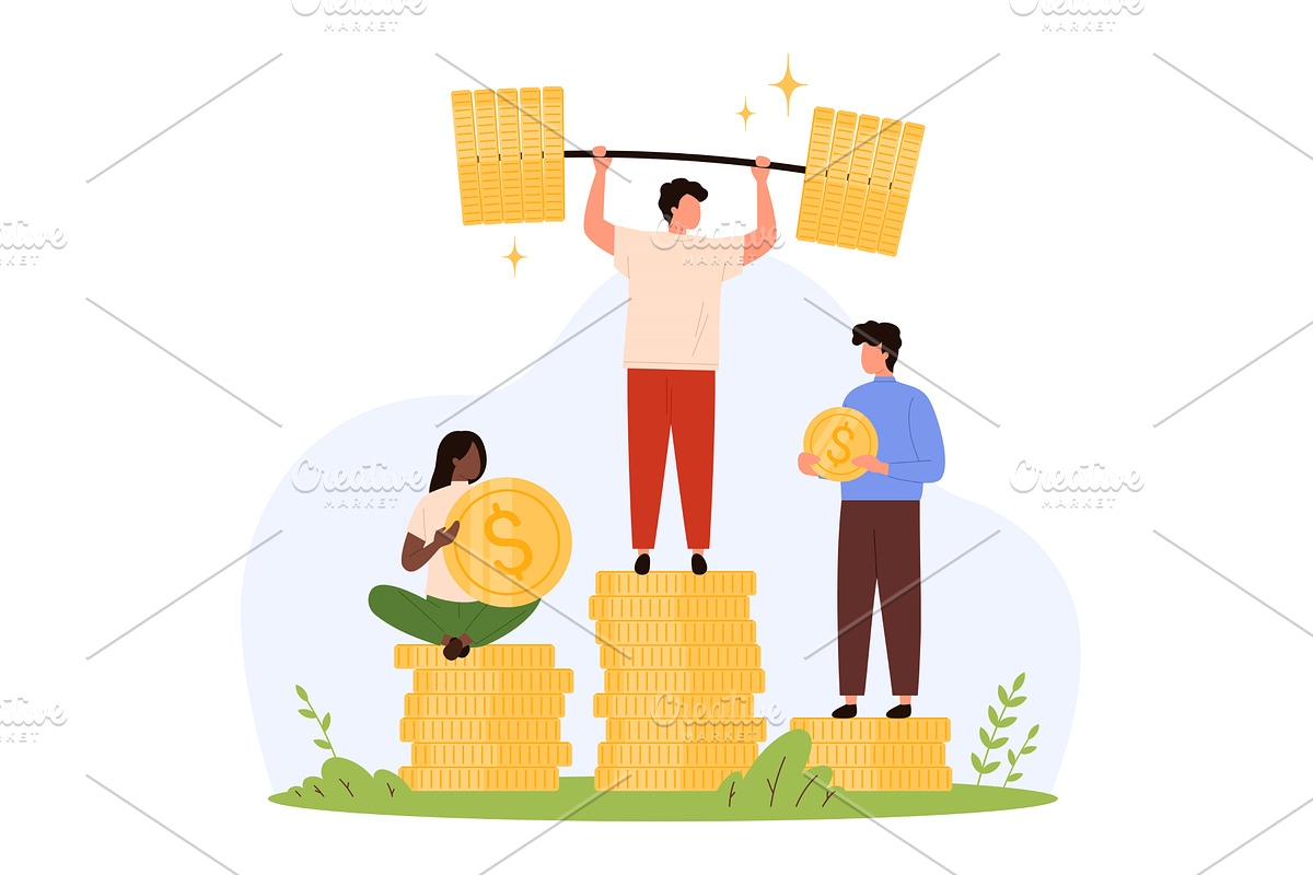 Achieving Financial Success design, a Finance Illustration by Flashvector