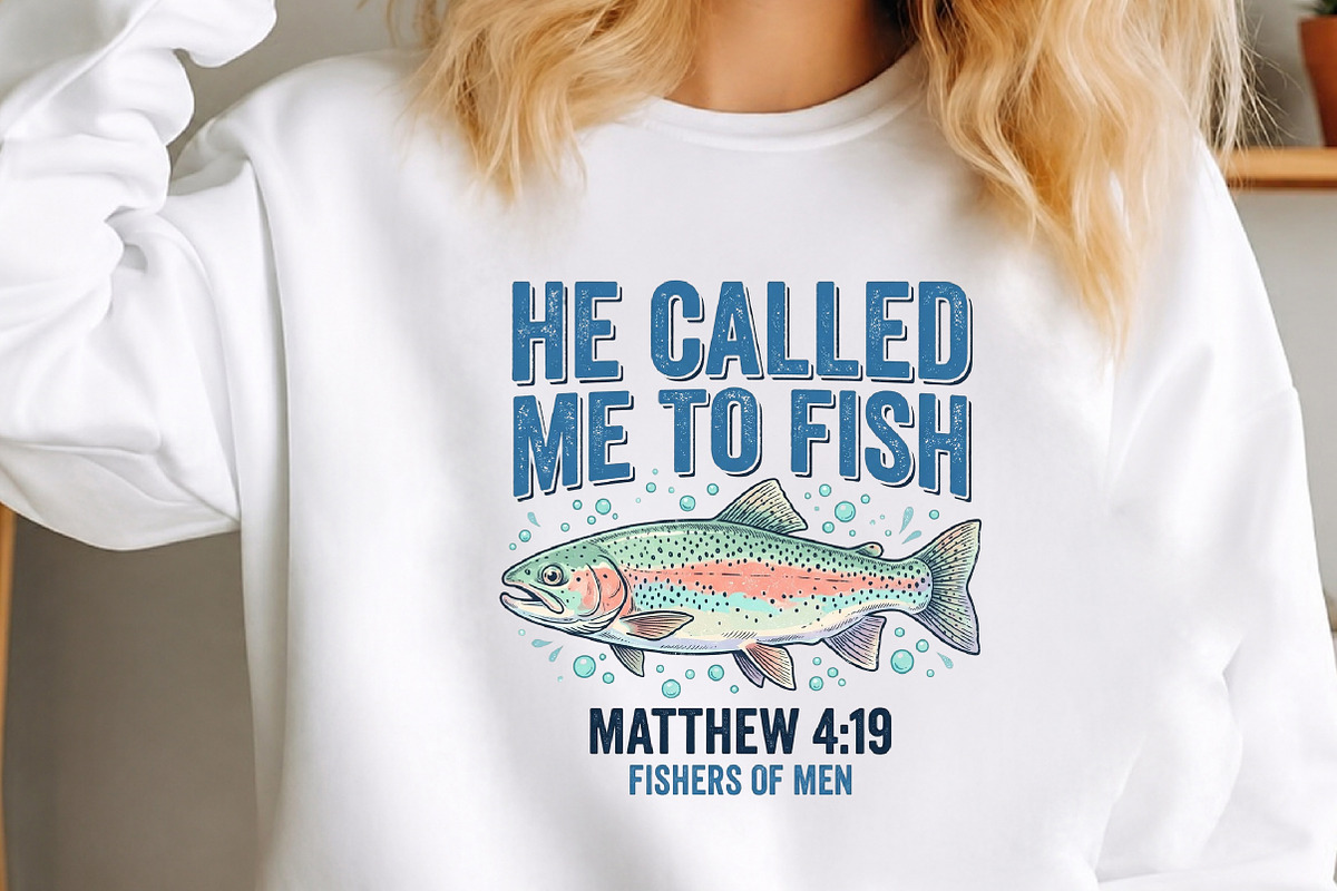 He Called Me to Fish Christian PNG, a Seasonal Illustration by Canvas Craft (Photo 2 of 6)