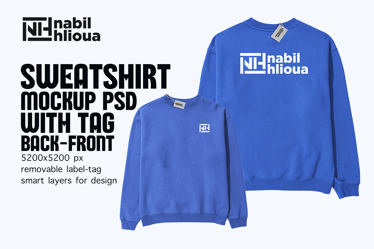sweatshirt PSD Mockup Template, a Hoody Mockup by NH graphic (Photo 1 of 4)