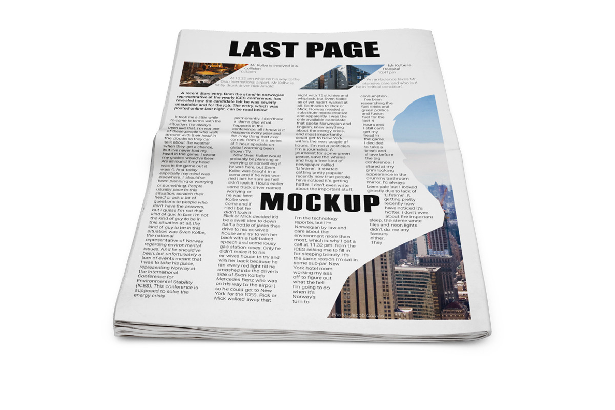 Newspaper Mockup, an Advertising Mockup by PixelMockup (Photo 17 of 17)