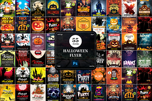 55 Halloween Flyers Bundle, a Social Media Template by PopotLane