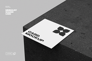 80x80 Business Card Mockup On Stone, a Pens & Pencil Mockup by Design Squad