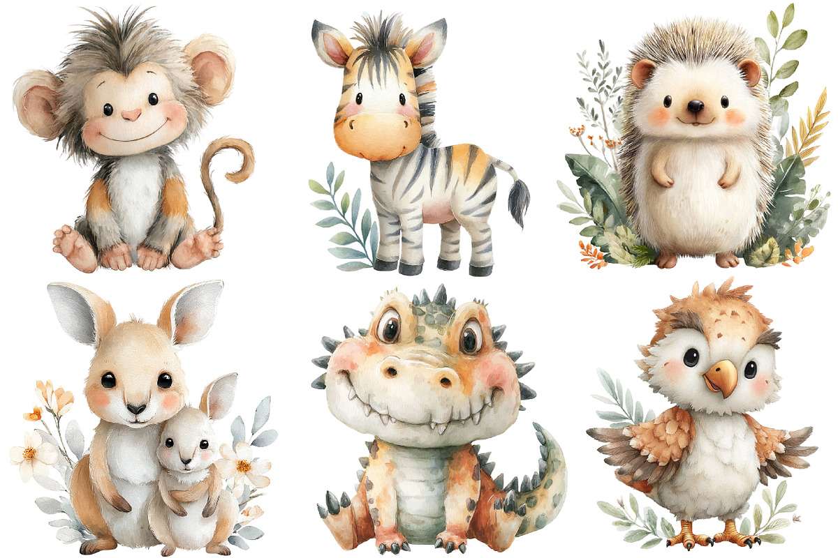 Safari Animals Clipart, an Illustration by DreamCafeArt (Photo 2 of 6)